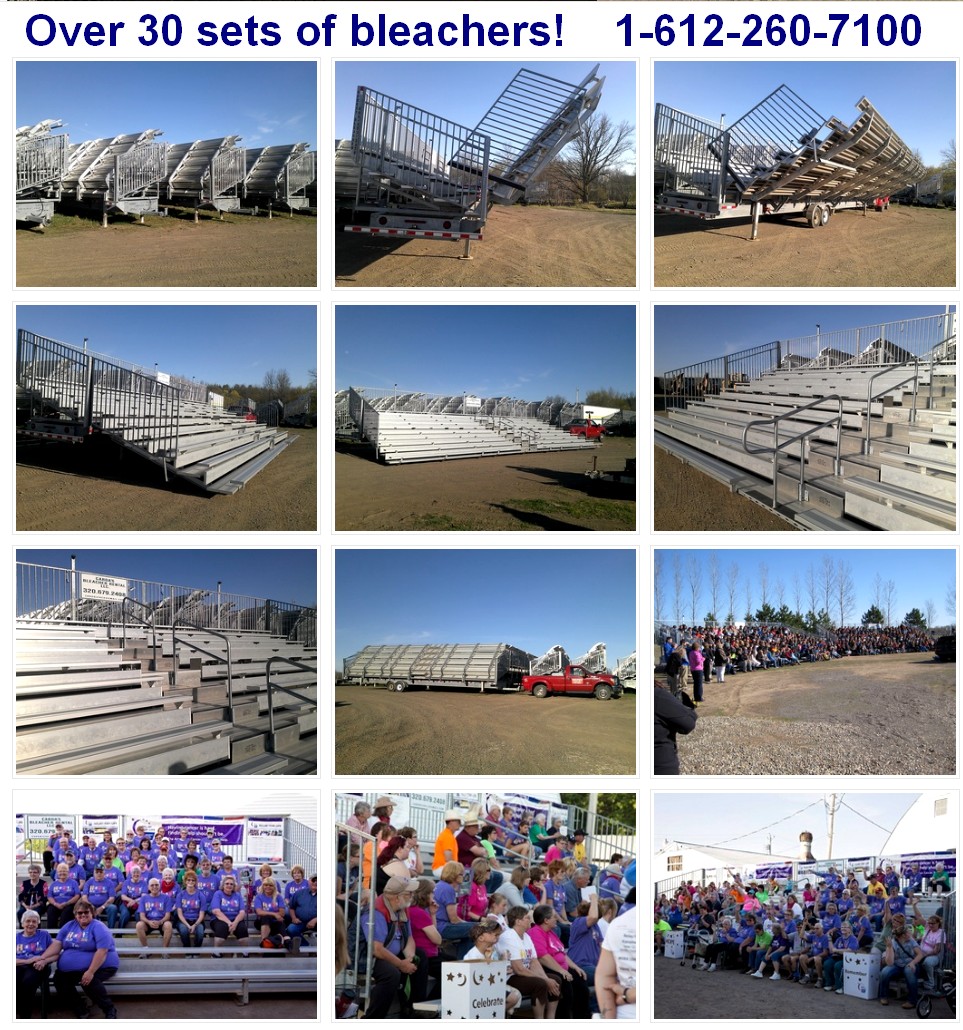 bleacher rentals minneapolis MN WI ND SD IA
