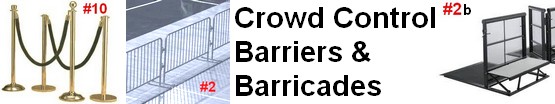 crowd control barriers and barricades
