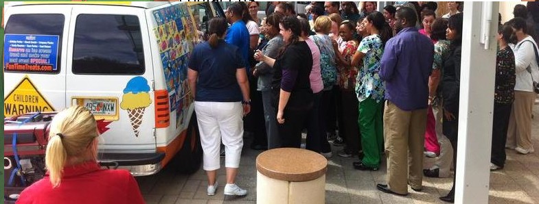 ice cream truck food truck and adults kids outside waiting orlando florida ice cream truck food truck and adults kids outside waiting orlando florida