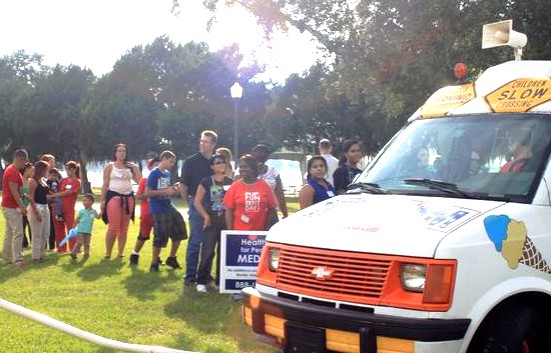 ice cream truck food truck and kids outside waiting orlando florida ice cream truck food truck and kids outside waiting orlando florida