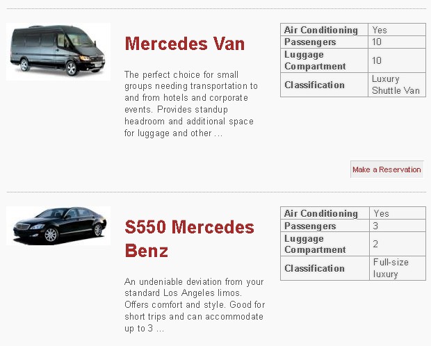 limousine limo rental mercedes van mercedes benz los angeles hollywood california limo