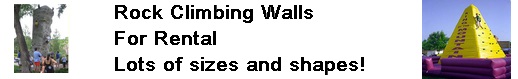 rock climbing wall rental