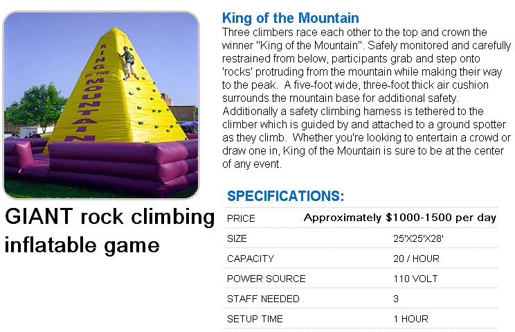 rock climbing wall rental 232 photo.